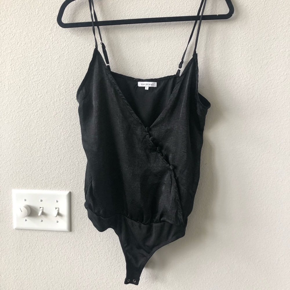 Silk black bodysuit